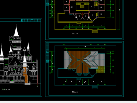  情人堡cad施工图 