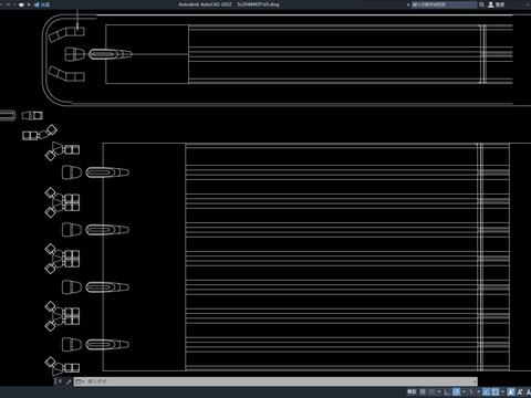  保龄球场地设施平面CAD图库 