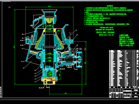  圆锥破碎机CAD节点大样 