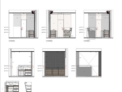  服装店收银台cad大样图 