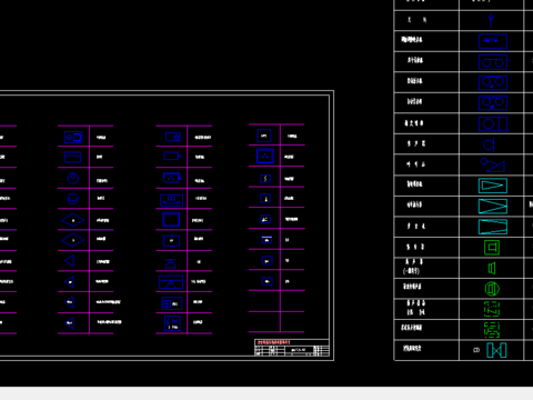  安防系统通用图形符号cad图库 
