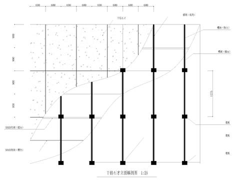  干挂石材cad大样图 