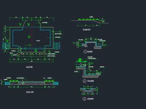 13-跌水池CAD施工图 