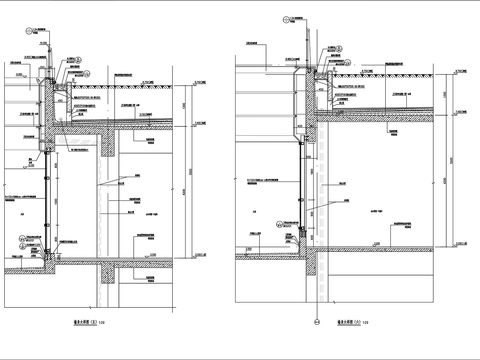  铝单板墙身cad大样图 