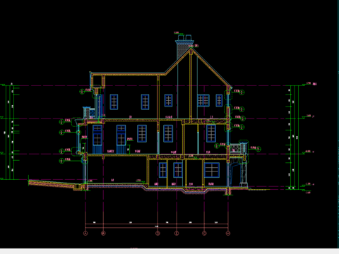  某别墅区石材装饰CAD图 