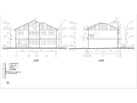  农村自建房 独栋别墅cad平面图 