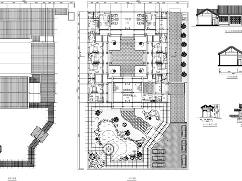  经典四合院CAD平面图 