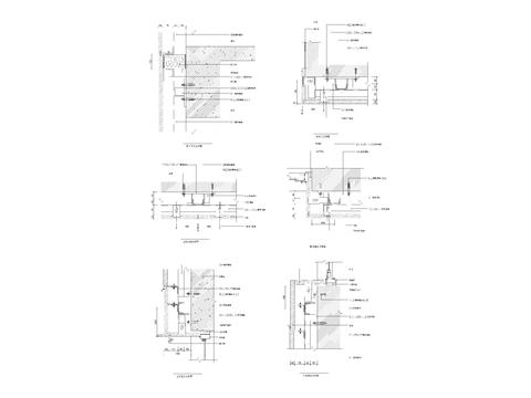  干挂石材cad大样图 