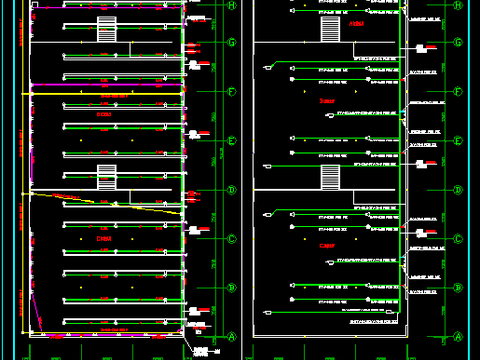  超市电气设计及防盗监视系统CAD施工图 