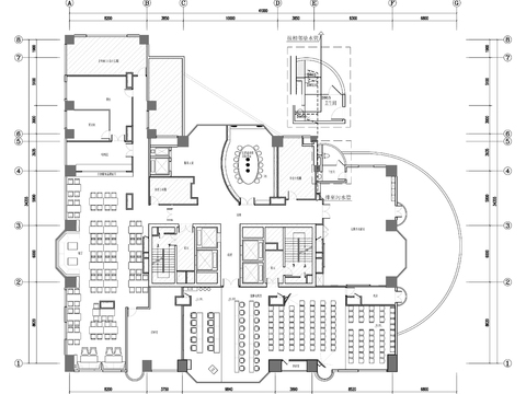  党群党建活动室CAD施工图 