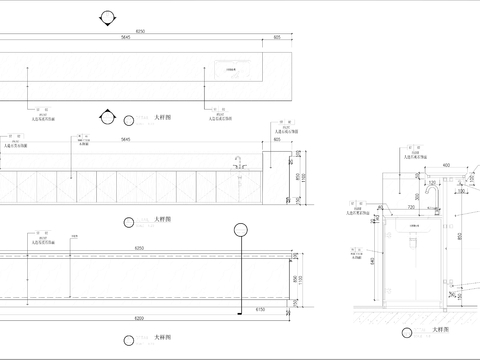  茶水台CAD节点大样 