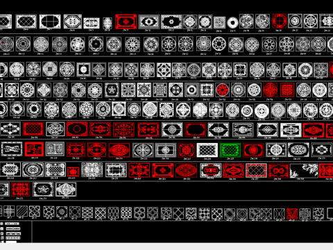  地面拼花cad图库 
