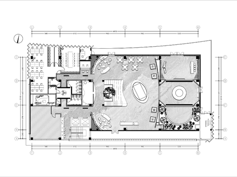  售楼部cad平面图 