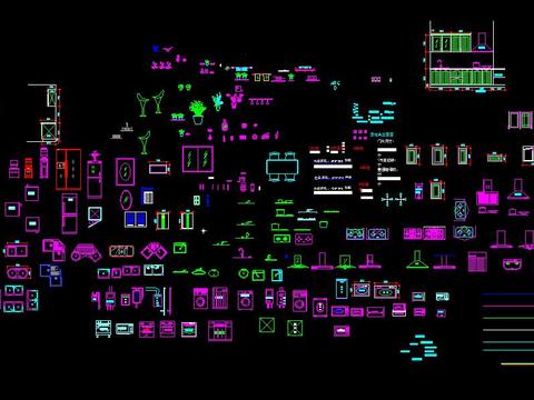  厨房水电cad施工图 
