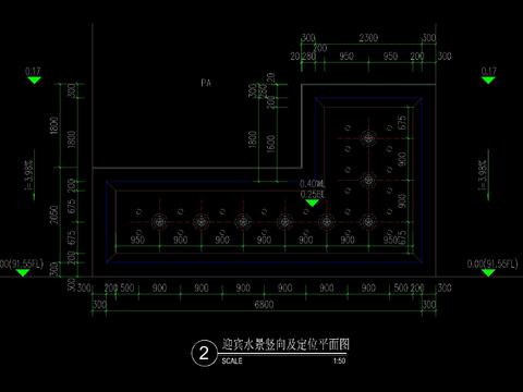  现代 镜面 跌水叠水 万能支撑器节点大样 