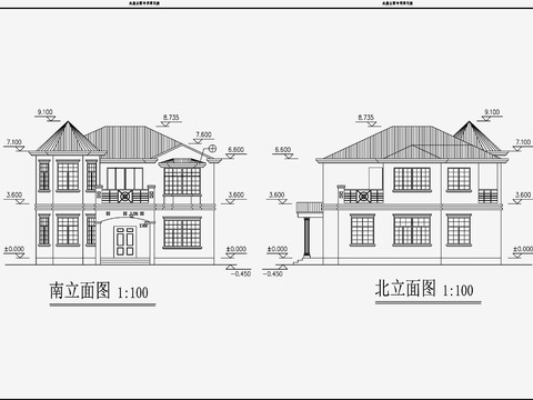  歐式別墅住宅CAD施工圖 