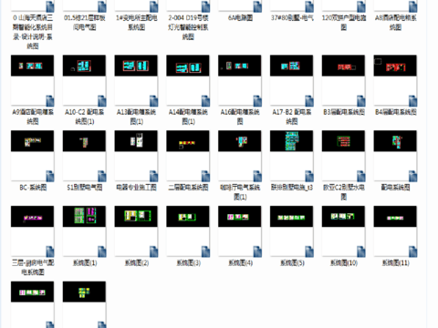  全屋电气cad图库 