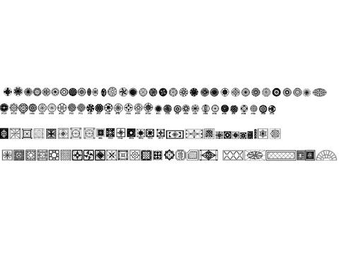  地面拼花CAD图库 