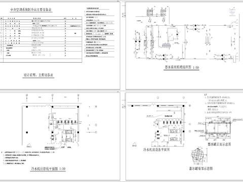  冰蓄冷系统CAD施工图 