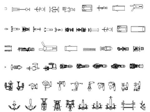  酒店餐饮娱乐健身cad图块 