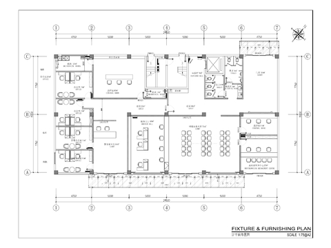  党群服务综合楼装修工程cad施工图 