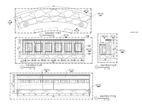  欧式弧形售楼部服务台节点大样 