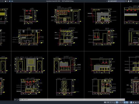  立面酒柜CAD图库 