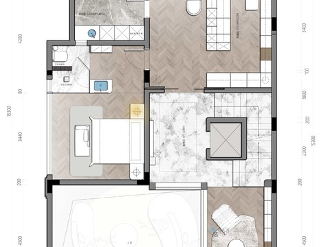  三层别墅cad平面图 