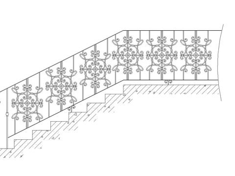  楼梯栏杆节点大样 