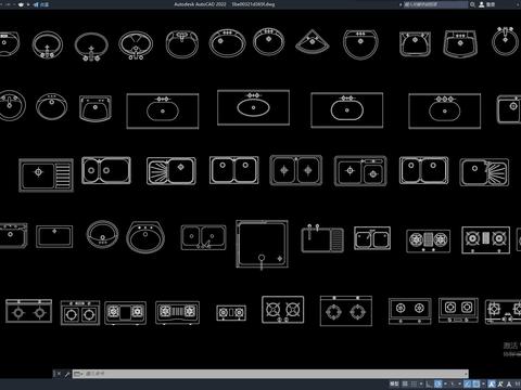  室内水槽模型CAD图库 