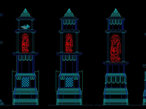  佛教寺庙装饰节点大样 