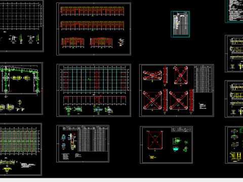  仓库钢结构cad施工图 