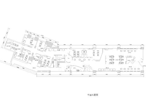  460㎡美容美發(fā)店 理發(fā)店CAD施工圖 