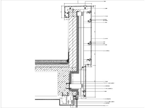  石材与铝板收口CAD节点图 