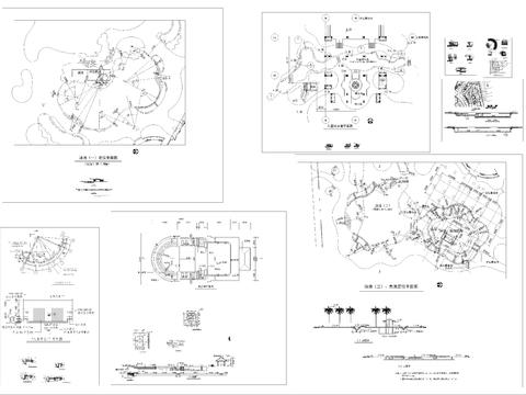  游泳池浴场cad平面图 