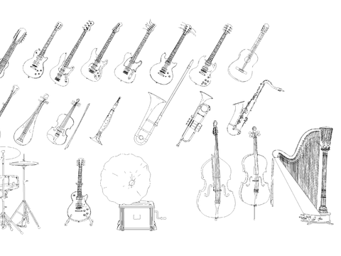  乐器CAD施工图 