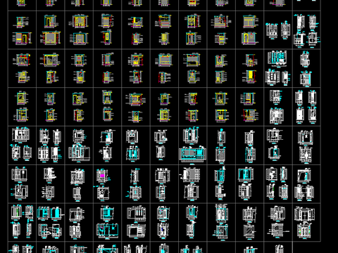  87种玄关CAD设计图集 