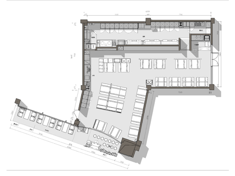  某中式烧烤店cad平面图 