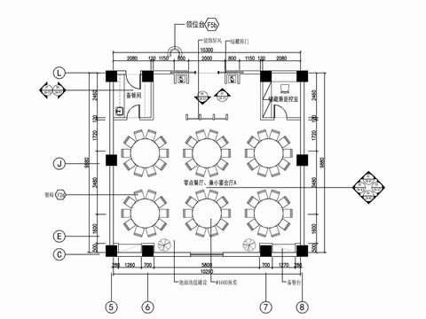  餐厅包房cad施工图 