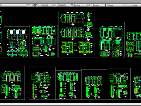  电梯间立面CAD图库 