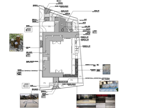  现代别墅庭院花园施工图设计 