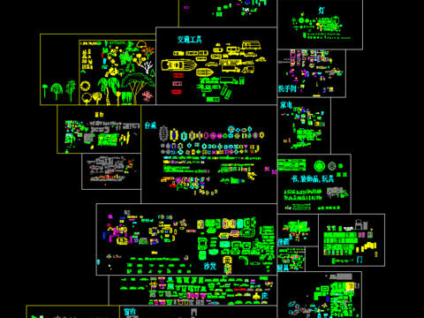  室内图库设计cad施工图 