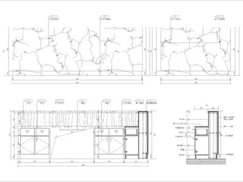  吧台收银台服务台cad详图 