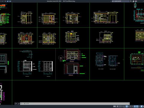  书柜书桌CAD图库 