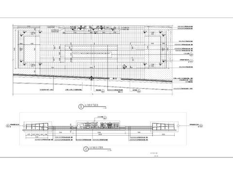  产业园入口大梯步cad平面图 