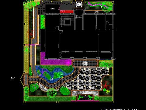  別墅庭院CAD施工圖 