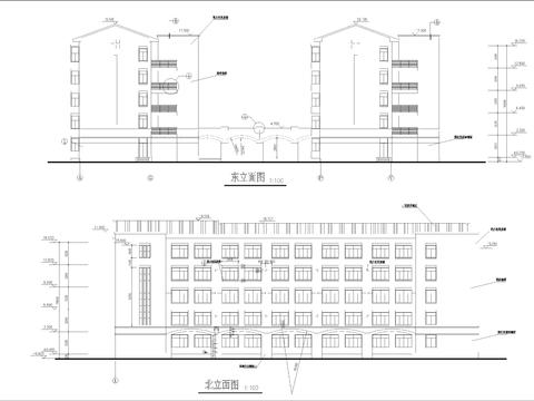  學生宿舍建筑圖cad施工圖 