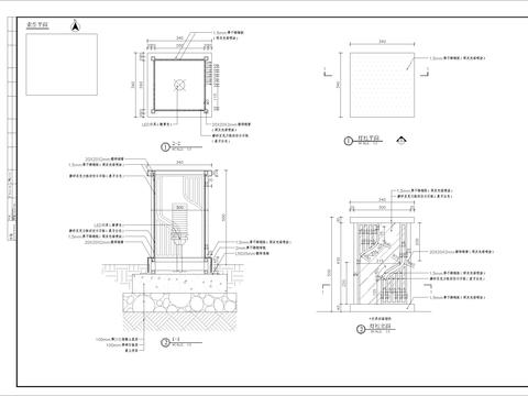  景观灯光小品CAD施工图 