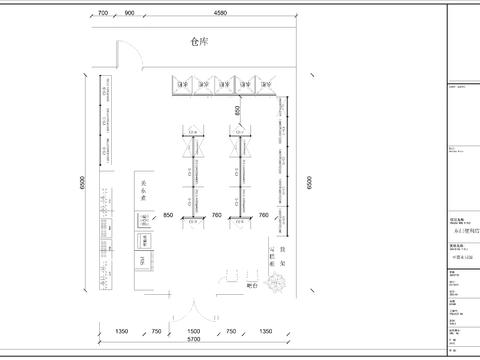  便利店cad平面圖 