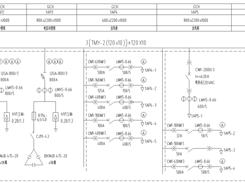  配电系统电气原理图 
